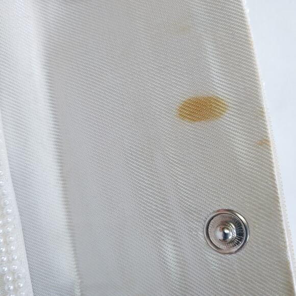 Vintage Beaded Ivory Clutch Purse Formal Evening, Weddings-Bride Japan Pre-Owned - Picture 4 of 16